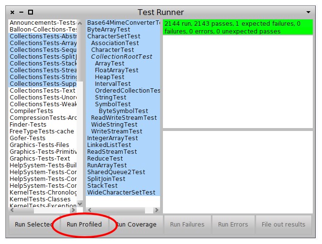 그림 17.4: TestRunner에 Tally 메시지를 생성하기 위한 버튼.