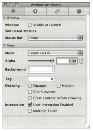 그림 21.9 인터페이스 빌더 인스펙터 창