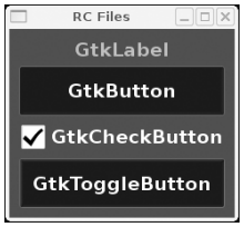 그림 4-8. .gtkrc를 이용한 애플리케이션 예제