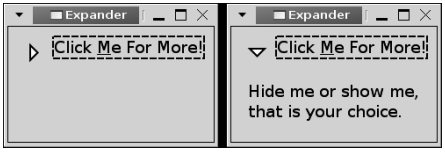 그림 3-7. GtkExpander 컨테이너