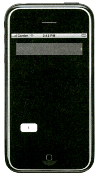 그림 21.2 아이폰 응용 프로그램을 실행한 결과