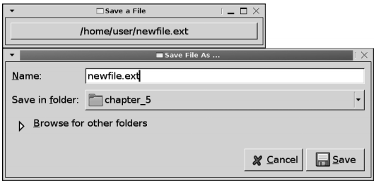 그림 5-5. 파일 저장에 사용되는 파일 선택자 대화상자