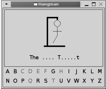 그림 13-3. GtkDrawingArea를 이용한 행맨 게임