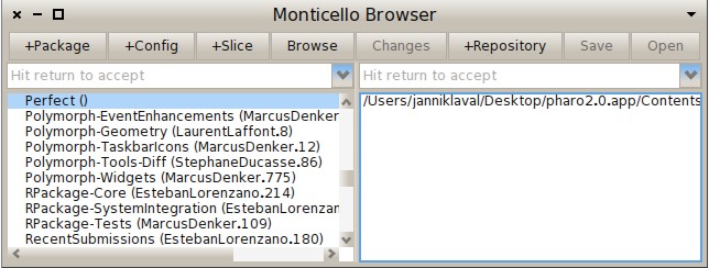 그림 7.2: Perfect 패키지 생성하기.