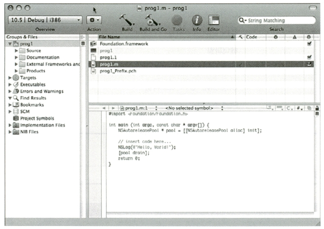 그림 2.7 prog1.m 파일과 편집 창