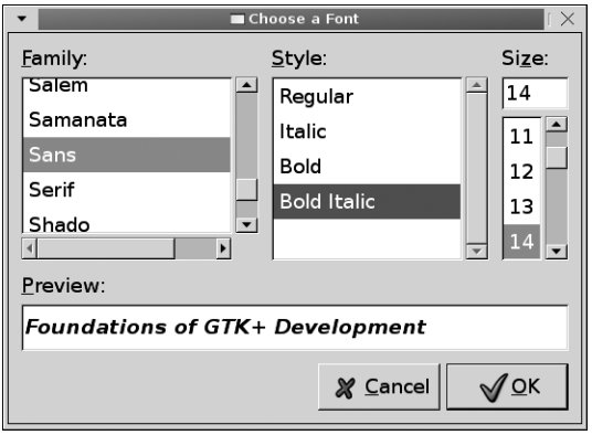 그림 5-9. 글꼴 선택 대화상자