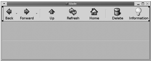 그림 10-8. 실행 중인 툴바