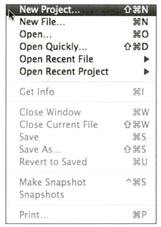 그림 2.2 새 프로젝트 시작하기