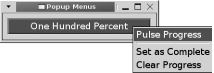 그림 9-1. 메뉴 항목 3개가 있는 간단한 팝업 메뉴
