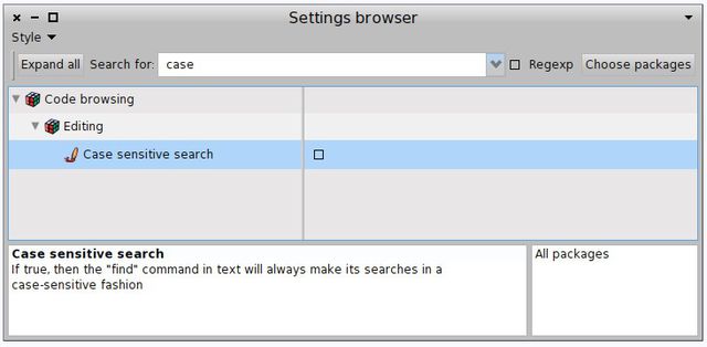 그림 5.4: caseSensitiveFinds 설정